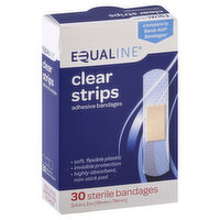 Equaline Bandages, Adhesive, Clear Strips, 30 Each