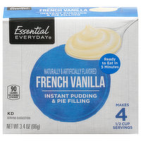 Essential Everyday Pudding & Pie Filling, Instant, French Vanilla, 3.4 Ounce