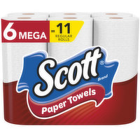 Scott Paper Towels, One-Ply, 6 Each