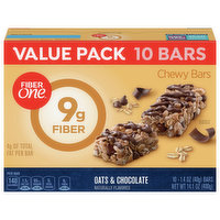 Fiber One Chewy Bars, Oats & Chocolate, Value Pack, 10 Each