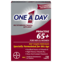 One A Day Multivitamin/Multimineral Supplement, Proactive 65+, Tablets, 150 Each