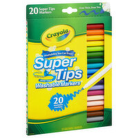 Crayola Washable Markers, Nontoxic, Super Tips, 20 Each