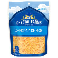 Crystal Farms Shredded Cheese, Cheddar, 8 Ounce