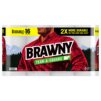 Brawny Paper Towels, Tear-A-Square, 2-Ply, 8 Each