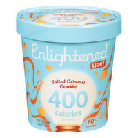 Enlightened Ice Cream, Light, Salted Caramel Cookie, 1 Pint