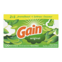 Gain Gain dryer sheets, 120 Count, Original Scent Fabric Softener Sheets, 120 Each