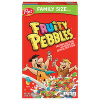 Fruity Pebbles Cereal, Fruit Flavor, Family Size, 19.5 Ounce