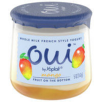 Oui Yogurt, Whole Milk, French Style, Fruit on the Bottom, Mango, 5 Ounce