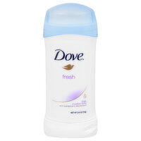 Dove Anti-Perspirant Deodorant, Fresh, Invisible Solid, 24h, 2.6 Ounce