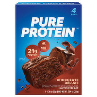 Pure Protein Bar, Gluten Free, Chocolate Deluxe, 4 Each