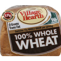 Village Hearth Bread, 100% Whole Wheat, 16 Ounce