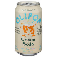 Olipop Soda, Cream, 12 Fluid ounce