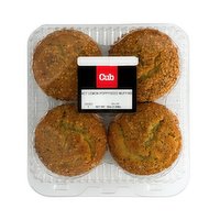 Cub Bakery Lemon Poppy Seed Muffins 4 Count, 1 Each