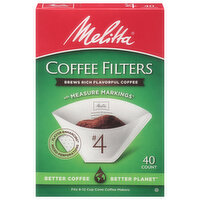Melitta Coffee Filters, No. 4, 40 Each