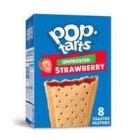 Pop-Tarts Toaster Pastries, Unfrosted Strawberry, 8 Each