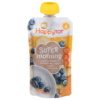 HappyTot Fruit, Yogurt & Grain Blend, Bananas, Blueberries, Yogurt & Oats, 4 Tots & Tykes, 4 Ounce