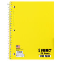 Norcom Notebook, Wide Ruled, 120 Sheets, 1 Each