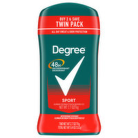 Degree Sport Antiperspirant Deodorant, Twin Pack, 2 Each