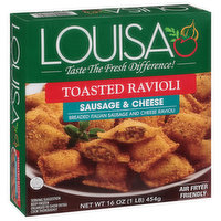 Louisa Toasted Ravioli, Sausage & Cheese, 16 Ounce