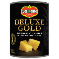 Del Monte Deluxe Gold Pineapple Chunks, in 100% Pineapple Juice, 20 Ounce
