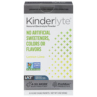 Kinderlyte Electrolyte Powder, Natural, Lemon Lime, 6 Each