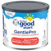 Gerber Good Start GentlePro Infant Formula with Iron, Milk Based Powder, Stage 1 (0 to 12 Months), 20 Ounce