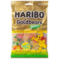 Haribo Gummi Candy, Sweet & Sour, Goldbears, Share Size, 7 Ounce