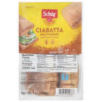 Schar Ciabatta, Multigrain, Artisan Style, 7 Ounce