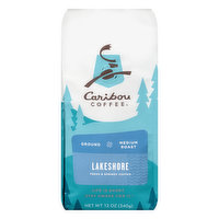 Caribou Coffee Coffee, Ground, Medium Roast, Lakeshore, 12 Ounce