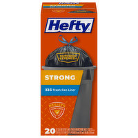 Hefty Strong Trash Drawstring Bags, Extra Large, 33 Gallon, 20 Each