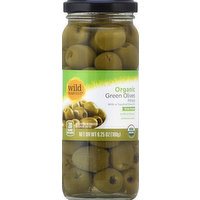 Wild Harvest Olives, Green, Organic, Pitted, 6.25 Ounce