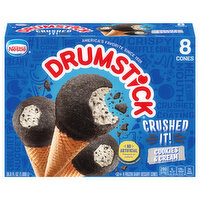 Drumstick Dessert Cones, Cookies & Cream, 8 Each