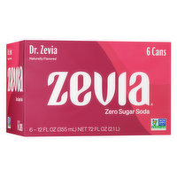 Zevia Soda, Zero Calorie, Dr Zevia, 12 Fluid ounce