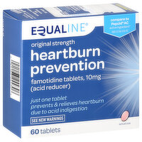 Equaline Heartburn Prevention, Original Strength, Tablets, 60 Each