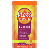 Metamucil Fiber Powder, 4-in-1, Orange, 48.2 Ounce