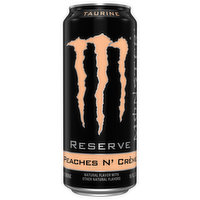 Monster Energy Drink, Peaches N' Cream, Reserve, 16 Fluid ounce