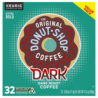 Donut Shop Coffee, Dark Roast, Dark, K-Cup Pods, Value Pack, 32 Each