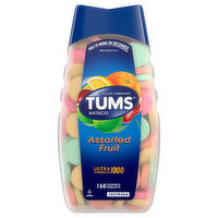 Tums Antacid, Ultra Strength 1000, Chewable Tablets, Assorted Fruit, 160 Each