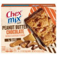 Chex Mix Bars, Peanut Butter Chocolate, 6 Each