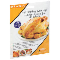 Planit Oven Bags, Self Basting, 2 Each