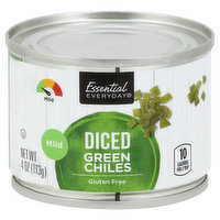 Essential Everyday Green Chiles, Mild, Diced, 4 Ounce