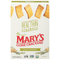 Mary's Gone Crackers Crackers, Organic, Garlic Rosemary, Real Thin, 5 Ounce