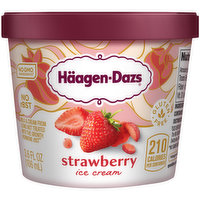 Haagen Dazs Strawberry Ice Cream Cup, 3.6 Fluid ounce