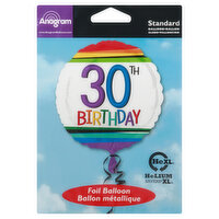 Anagram Foil Balloon, 30th Birthday, Helium XL, 1 Each