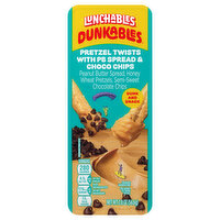 Lunchables Dunkables Pretzel Twists, with PB Spread & Choco Chips, 2 Ounce