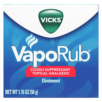 Vicks Vaporizing Decongestant Vicks VapoRub, Topical Chest Rub & Analgesic Ointment, Over-the-Counter Medicine, 1.76 Oz, 1.76 Ounce