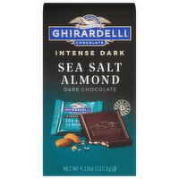 Ghirardelli Intense Dark Dark Chocolate, Sea Salt Almond, 4.12 Ounce