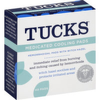 TUCKS Hemorrhoidal Pads, with Witch Hazel, 40 Each