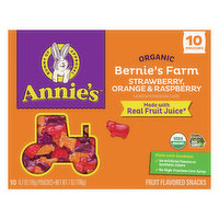 Annie's Bernie's Farm Fruit Flavored Snacks, Organic, Strawberry Orange & Raspberry, 10 Each