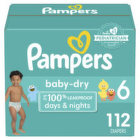 Pampers Baby Dry Baby Dry Diapers Size 6 112 Count, 112 Each
